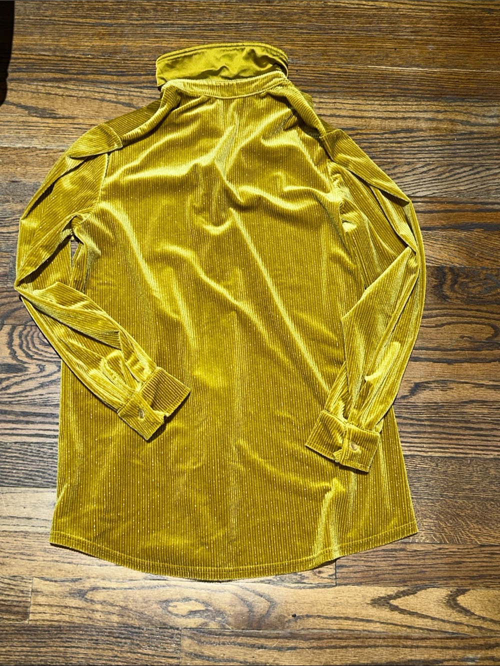 Soft Surroundings Gold Button-Front Blouse - Picture 7 of 7